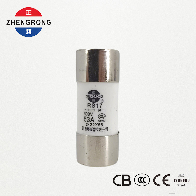 RS17 63A 500 V silindriline kiiretoimeline kaitse | 22*58mm | CCC sertifitseeritud